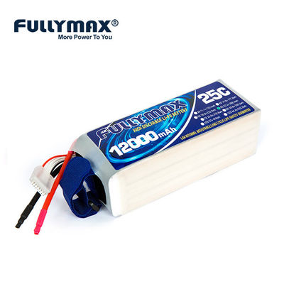 batterie commerciale de bourdon de capacité élevée de cellules de la chimie 25C 6 de batterie de 22.2V 6s 12000mah Lipo