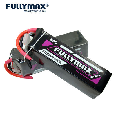 sécurité de la vie de batterie d'avion de la puissance de batterie de 5600mAh 80C 6S 22.2v Lipo RC