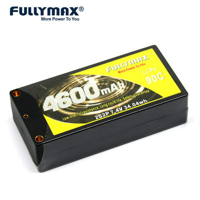 Cellule de batterie Lipo Fullymax 2s 7.4v 90C 4600mAh avec une seule prise banane 5mm Lipo Fullymax