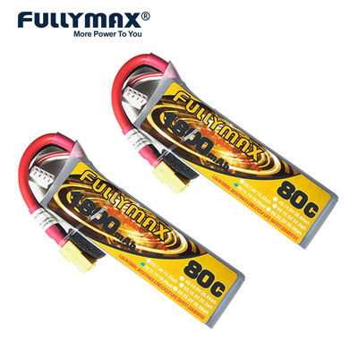 batterie rechargeable d'hélicoptère à télécommande du connecteur 11.1v 1800mah Lipo 3s 80c de la batterie xt60 de rc de lipo