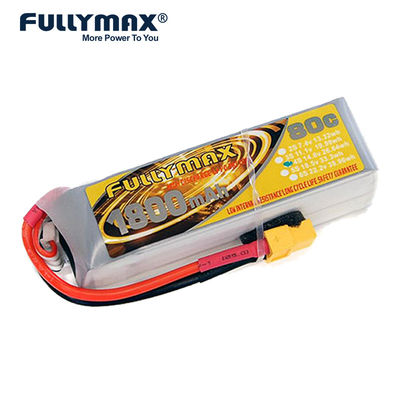 batteries de 14.8v 4s 1800mah Lipo pour la prise légère des avions 80c Xt60 de Rc