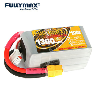 18.5V LiPo 1300mAh 5S 100C Rc emballant la batterie à télécommande de bateau d'hélicoptère de Quadcopter de bourdon