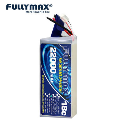 batterie commerciale de bourdon de chargeur du bourdon 22.2V 18C de batterie de 6s 22000mah Lipo