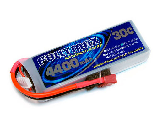 Paquet 30C 4400mAh 3S 11.1V de batterie de FFULLYMAX LiPo avec la prise de T pour des voitures de RC, avions de RC, hélicoptères de RC, concurrence de F3A