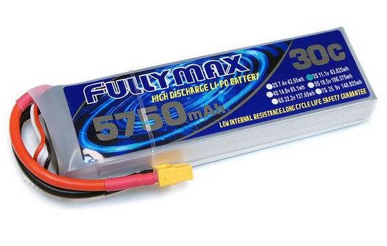 Paquet 30C 5750mAh 3S 11.1V de batterie de FULLYMAX LiPo avec le connecteur XT60 pour des hélicoptères des avions RC des voitures RC de RC