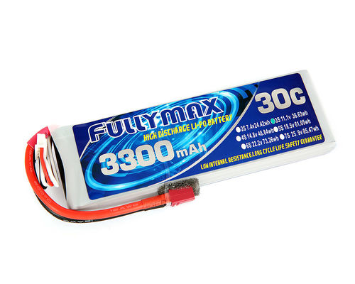 Paquet 30C 3300mAh 3S 11.1V de batterie de FULLYMAX LiPo avec la prise de T pour des hélicoptères d'avions de bateau de camion de voitures de RC