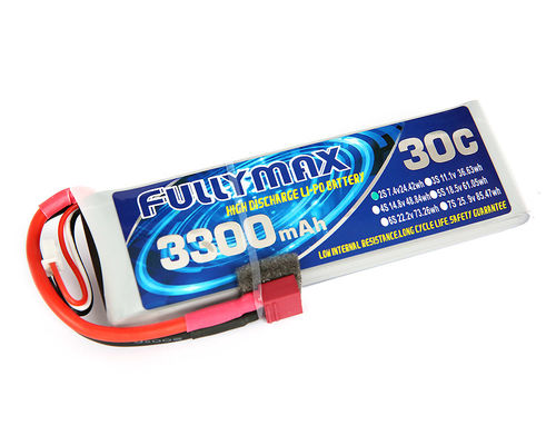 Paquet 30C 3300mAh 2S 7.4V de batterie de FULLYMAX LiPo avec la prise de T pour le camion Heli Airplane de bateau de voiture de RC