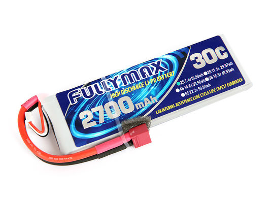 Paquet 30C 2700mAh 2S 7.4V de batterie de FULLYMAX LiPo avec la prise de T pour le camion Heli Airplane de bateau de voiture de RC