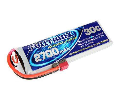 Paquet 30C 2700mAh 3S 11.1V de batterie de FULLYMAX LiPo avec la prise de T pour le camion des avions RC des voitures RC de RC