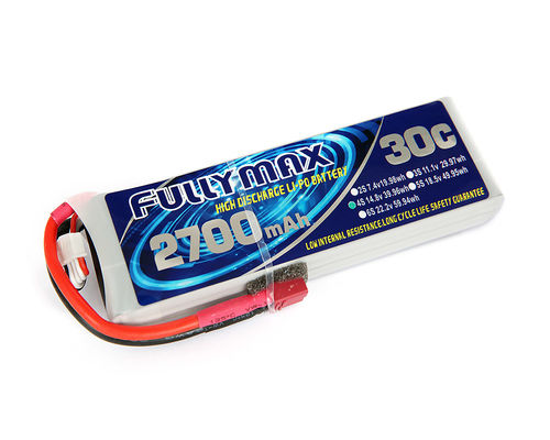Paquet 30C 2700mAh 4S 14.8V de batterie de FULLYMAX LiPo avec la prise de T pour l'avion des avions RC des voitures RC de RC