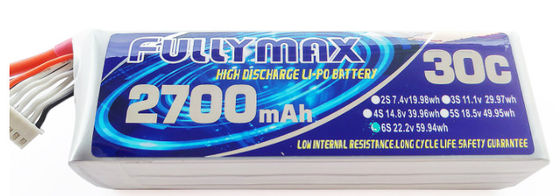 Paquet 30C 2700mAh 6S 22.2V Li-PO de batterie de FFULLYMAX LiPo pour des avions de l'avion RC Heli RC de RC