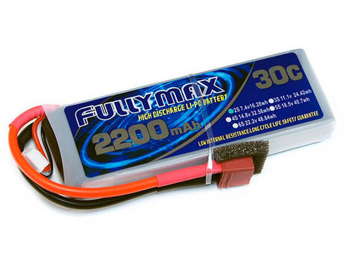 la batterie de 7.4V 2s 2200mah Lipo 2s 30c Lipo avec des DOYENS branchent la batterie d'avion du lithium RC