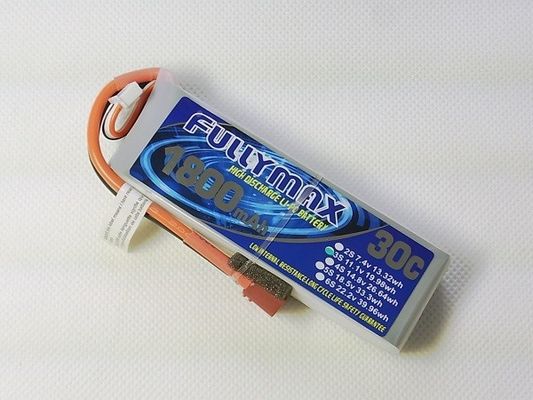 batterie de LiPo de prise de 30C 1800mAh 3S 11.1V T pour l'avion acrobatique aérien lent d'intérieur de l'insecte RC
