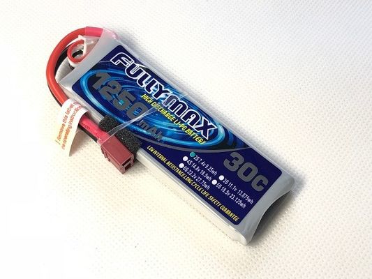 Paquet 30C 1250mAh 7.4V de batterie de la prise 2S LiPo de T pour le camion Heli Airplane de bateau de voiture de RC