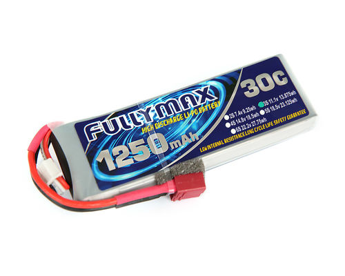 Batterie 30C 1250mAh 3S 11.1V de LiPo de prise de T pour l'avion acrobatique aérien lent d'intérieur de l'insecte RC
