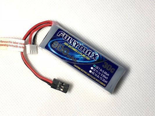 batterie de 7.4V 900mAh 30C LiPO avec le JR prise pour la batterie universelle de récepteur